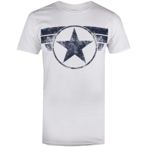 Abbigliamento Uomo T-shirts a maniche lunghe Captain America TV228 Bianco