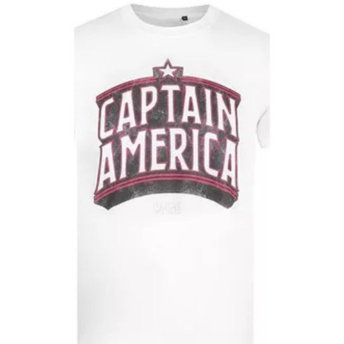 Abbigliamento Uomo T-shirts a maniche lunghe Captain America TV236 Bianco