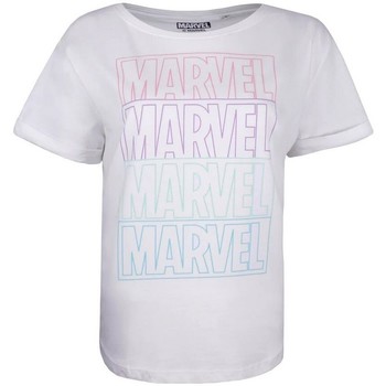 Abbigliamento Donna T-shirts a maniche lunghe Marvel  Bianco