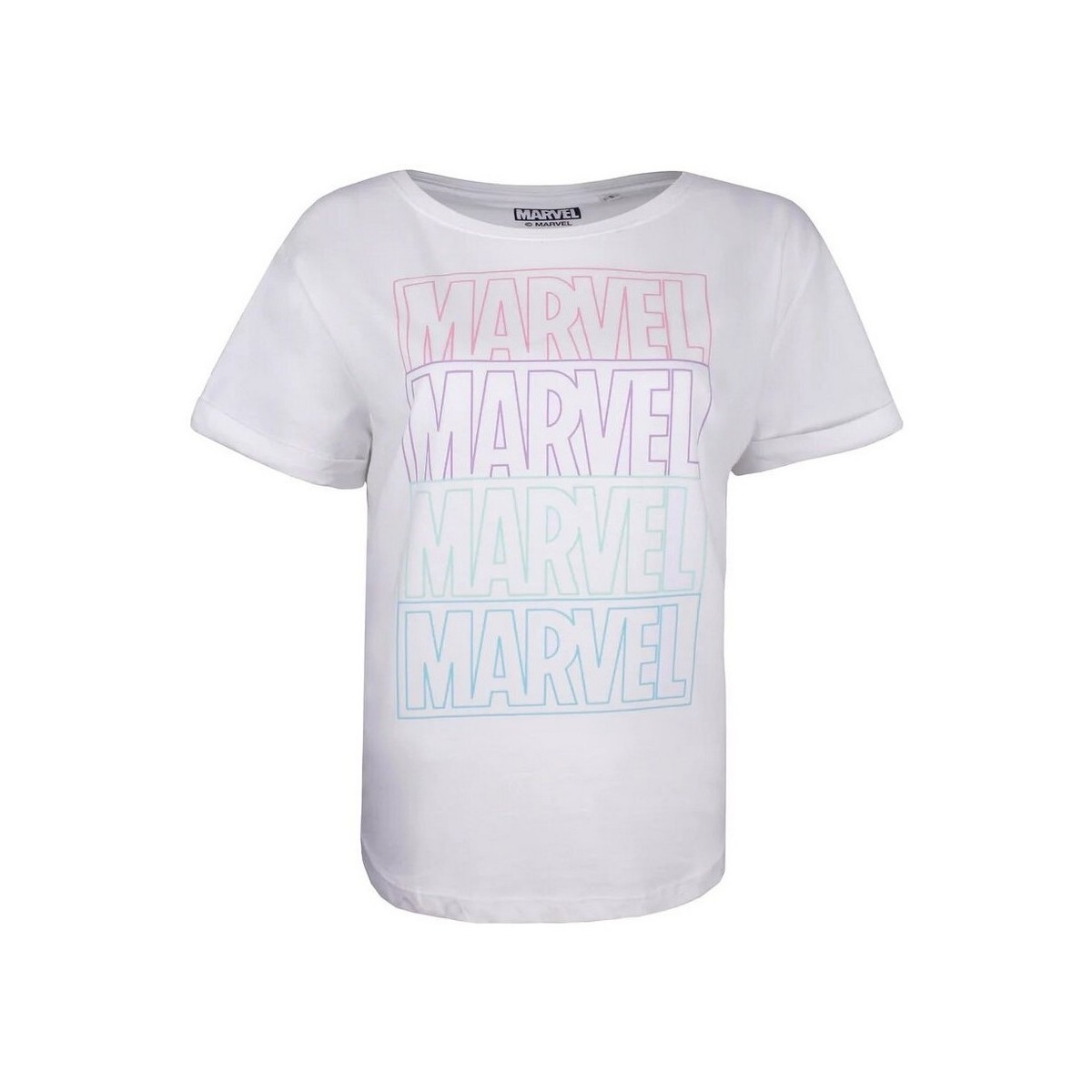 Abbigliamento Donna T-shirts a maniche lunghe Marvel TV244 Bianco