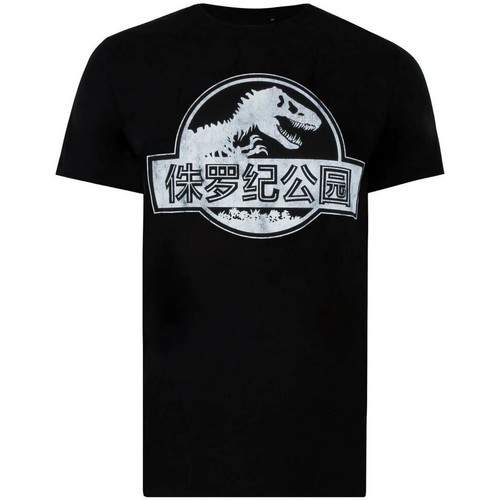 Abbigliamento Uomo T-shirts a maniche lunghe Jurassic Park TV287 Nero