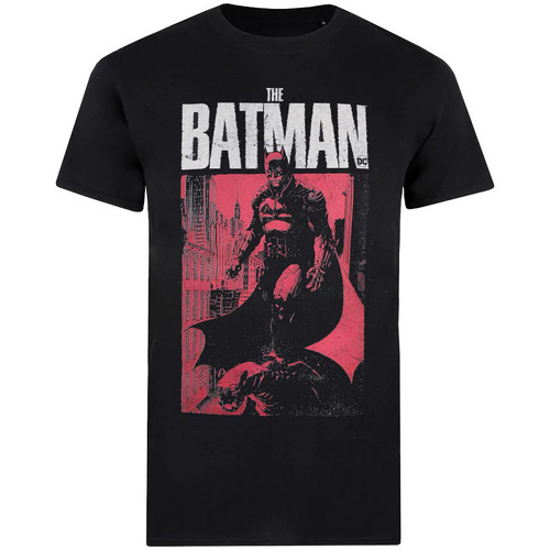 Abbigliamento Uomo T-shirts a maniche lunghe Dc Comics The Batman City Nero