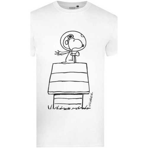 Abbigliamento Uomo T-shirts a maniche lunghe Peanuts TV366 Bianco