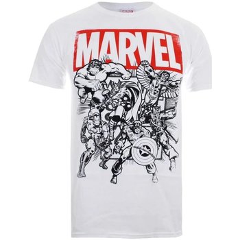 Abbigliamento Uomo T-shirts a maniche lunghe Marvel  Bianco