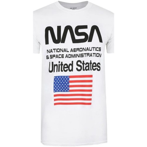 Abbigliamento Uomo T-shirts a maniche lunghe Nasa Space Administration Bianco
