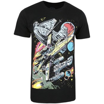Abbigliamento Uomo T-shirts a maniche lunghe Disney Falcon Battle Nero