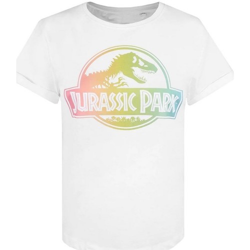Abbigliamento Donna T-shirts a maniche lunghe Jurassic Park TV555 Bianco