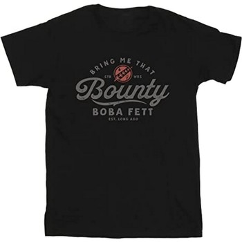 Abbigliamento Uomo T-shirts a maniche lunghe Star Wars: The Book Of Boba Fett Bring Me That Bounty Nero