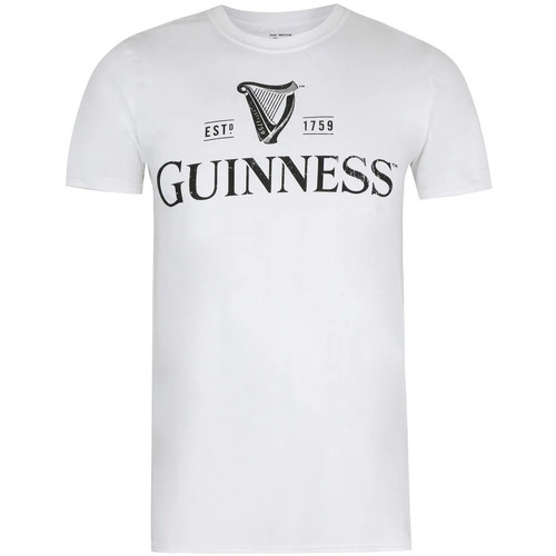 Abbigliamento Uomo T-shirts a maniche lunghe Guinness TV587 Bianco