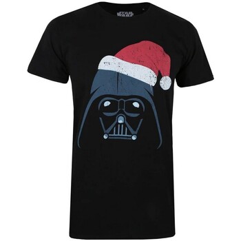 Abbigliamento Uomo T-shirts a maniche lunghe Disney Vader Santa Nero