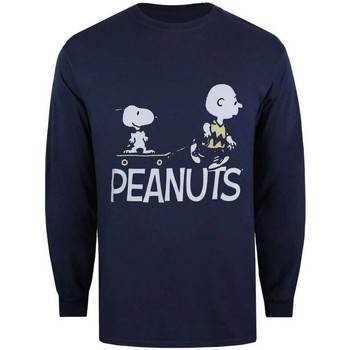 Abbigliamento Uomo T-shirts a maniche lunghe Peanuts TV642 Blu