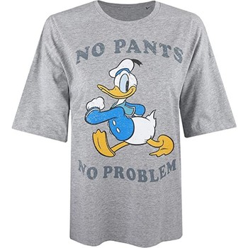 Abbigliamento Donna T-shirts a maniche lunghe Disney No Pants No Problem Grigio
