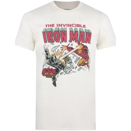 Abbigliamento Uomo T-shirts a maniche lunghe Iron Man TV759 Beige