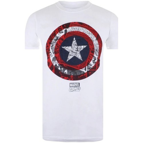 Abbigliamento Uomo T-shirts a maniche lunghe Captain America TV783 Rosso