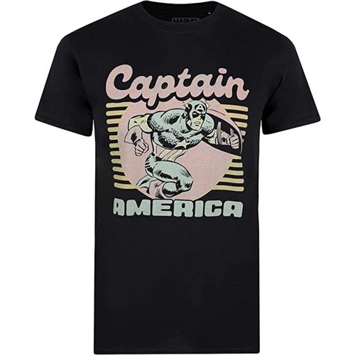 Abbigliamento Uomo T-shirts a maniche lunghe Captain America TV854 Nero
