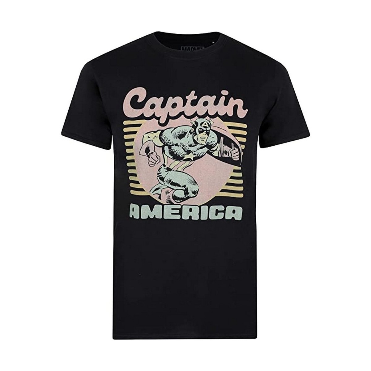 Abbigliamento Uomo T-shirts a maniche lunghe Captain America 70's Nero