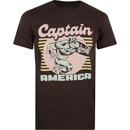 Abbigliamento Uomo T-shirts a maniche lunghe Captain America TV854 Rosso