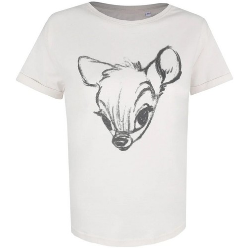 Abbigliamento Donna T-shirts a maniche lunghe Bambi TV857 Bianco