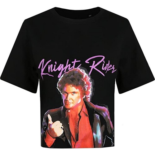 Abbigliamento Donna T-shirts a maniche lunghe Knight Rider Thumbs Up Nero