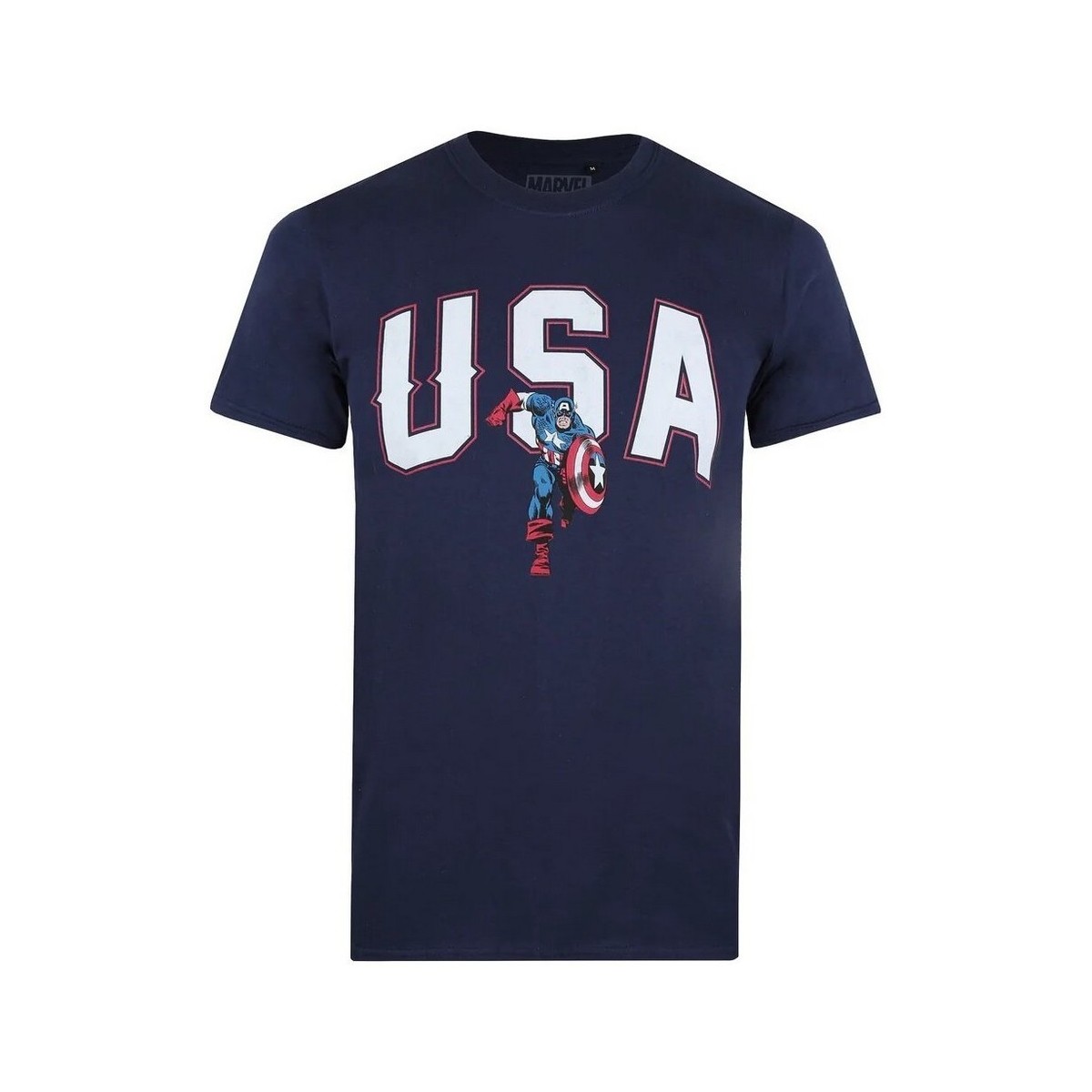 Abbigliamento Uomo T-shirts a maniche lunghe Captain America USA Rosso
