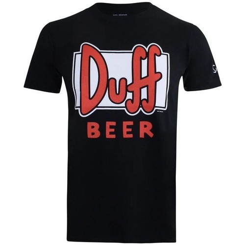Abbigliamento Uomo T-shirts a maniche lunghe The Simpsons Duff Beer Nero