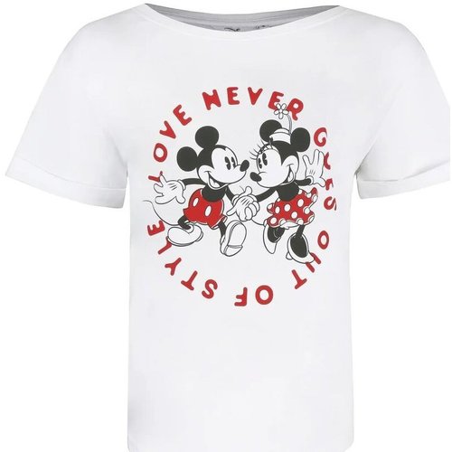 Abbigliamento Donna T-shirts a maniche lunghe Disney Love Never Goes Out Of Style Bianco