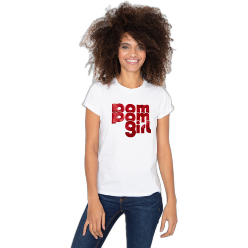 Abbigliamento Donna T-shirt maniche corte French Disorder T-shirt femme  Alex Pompom Girl Bianco