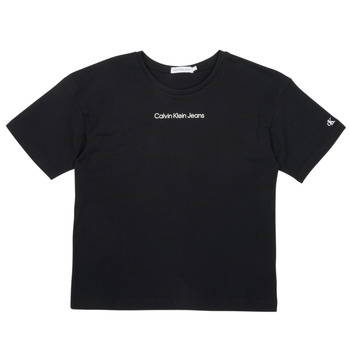 Abbigliamento Bambina T-shirt maniche corte Calvin Klein Jeans CKJ LOGO BOXY T-SHIRT Nero
