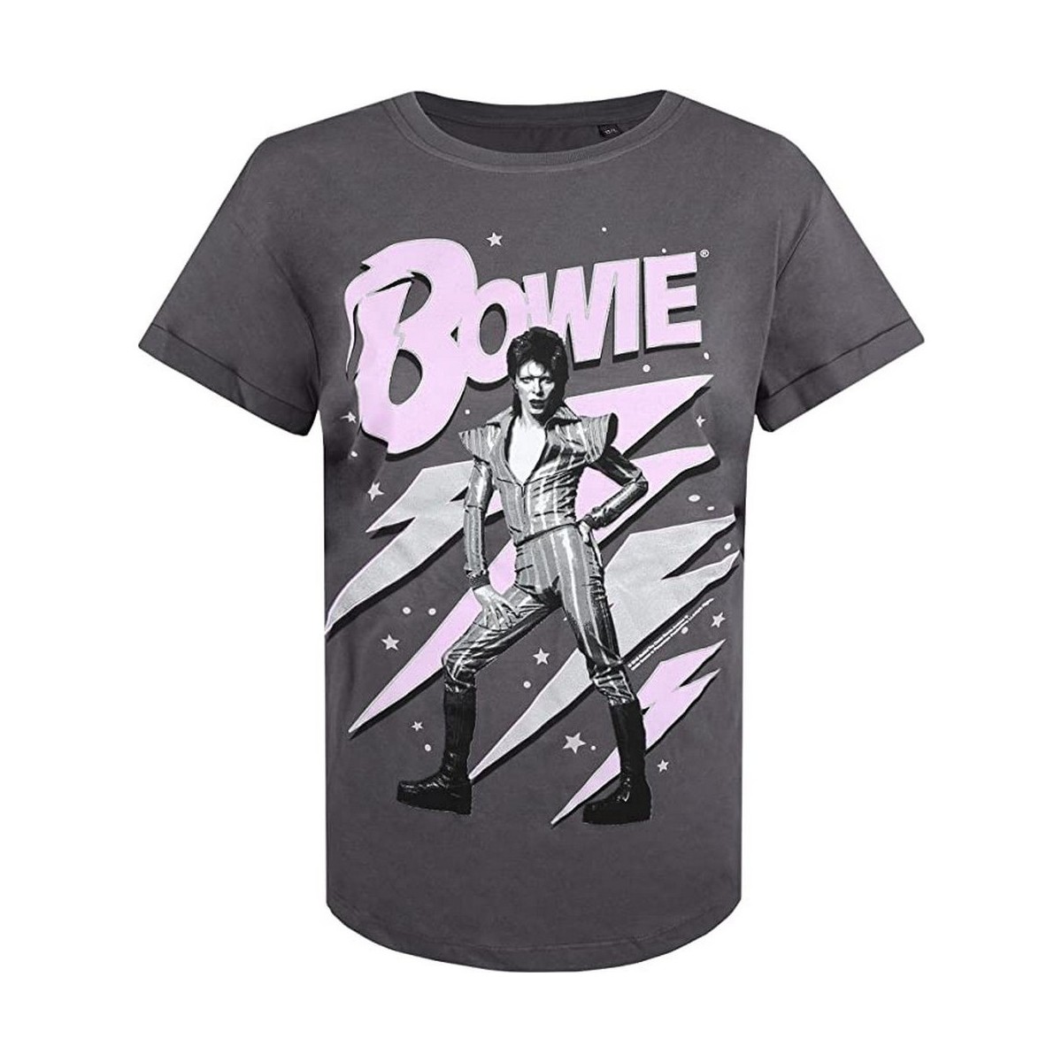 Abbigliamento Donna T-shirts a maniche lunghe David Bowie TV286 Viola