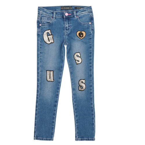 Abbigliamento Bambina Jeans slim Guess DENIM FIT PANTS Blu