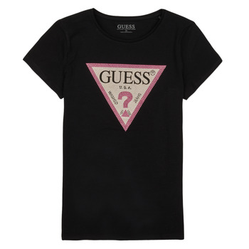 Abbigliamento Bambina T-shirt maniche corte Guess SS T SHIRT Nero / Rosa