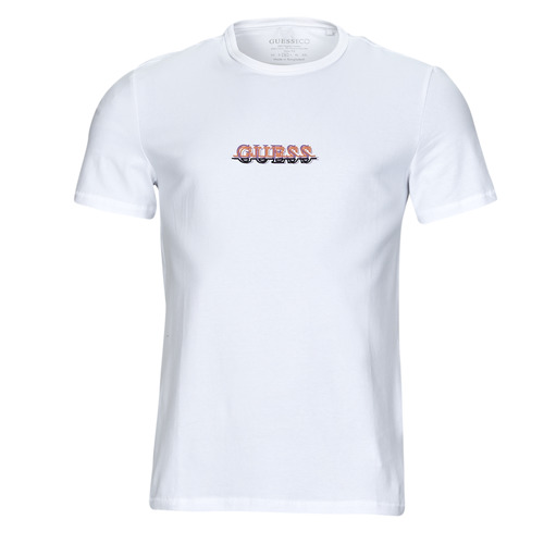 Abbigliamento Uomo T-shirt maniche corte Guess MAKSIM CN SS TEE Bianco