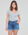 Abbigliamento Donna T-shirt maniche corte Guess SS KARLEE JEWEL BTN HENLEY Blu / Cielo