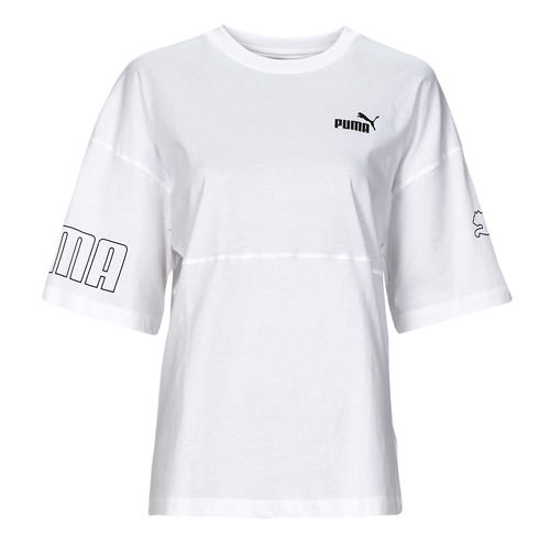 Abbigliamento Donna T-shirt maniche corte Puma POWER COLORBLOCK Bianco