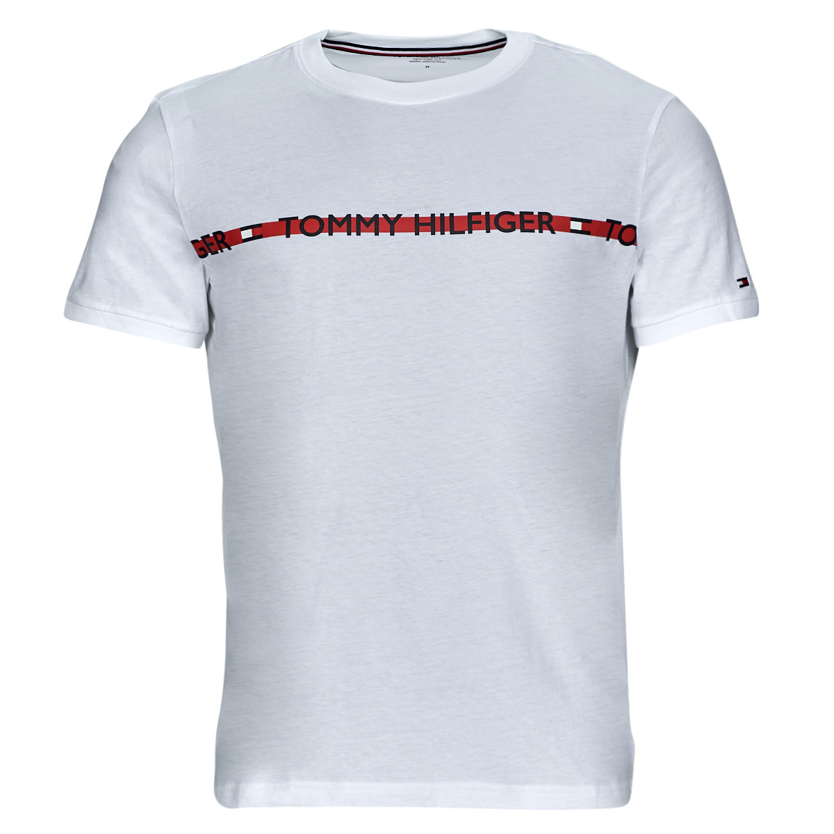 Abbigliamento Uomo T-shirt maniche corte Tommy Hilfiger CN SS TEE LOGO Bianco