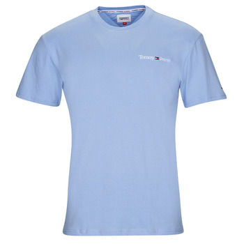 Abbigliamento Uomo T-shirt maniche corte Tommy Jeans TJM CLSC LINEAR CHEST TEE Blu / Cielo