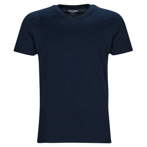 Abbigliamento Uomo T-shirt maniche corte Jack & Jones JJEORGANIC BASIC TEE SS V-NECK Marine