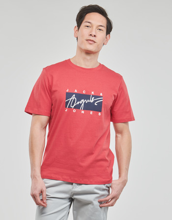 Abbigliamento Uomo T-shirt maniche corte Jack & Jones JORJOSHUA SS TEE CREW NECK Rosso