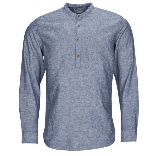 Abbigliamento Uomo Camicie maniche lunghe Jack & Jones JPRBLASUMMER HALF PLACKET SHIRT L/S Blu