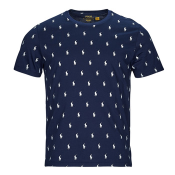 Abbigliamento Uomo T-shirt maniche corte Polo Ralph Lauren SLEEPWEAR-S/S CREW-SLEEP-TOP Marine / Bianco