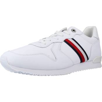 Scarpe Uomo Sneakers Tommy Hilfiger ICONIC RUNNER LEATHER Bianco