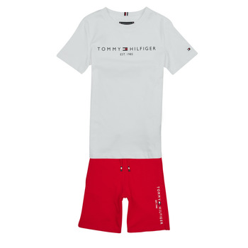 Abbigliamento Bambino Tuta Tommy Hilfiger ESSENTIAL SET Bianco / Rosso