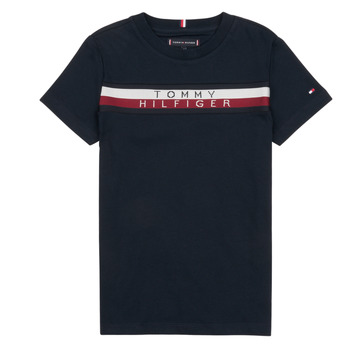Abbigliamento Bambino T-shirt maniche corte Tommy Hilfiger GLOBAL STRIPE TEE S/S Marine