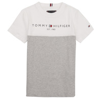 Abbigliamento Bambino T-shirt maniche corte Tommy Hilfiger ESSENTIAL COLORBLOCK TEE S/S Bianco / Grigio