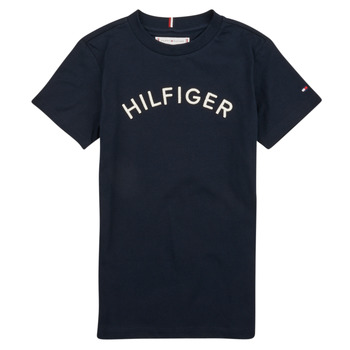 Abbigliamento Unisex bambino T-shirt maniche corte Tommy Hilfiger U HILFIGER ARCHED TEE Marine
