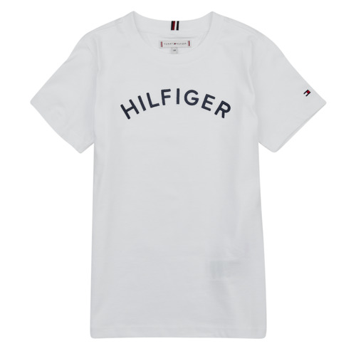 Abbigliamento Unisex bambino T-shirt maniche corte Tommy Hilfiger U HILFIGER ARCHED TEE Bianco