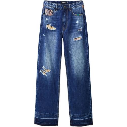 Abbigliamento Donna Jeans dritti Desigual 22WWDD41 Blu