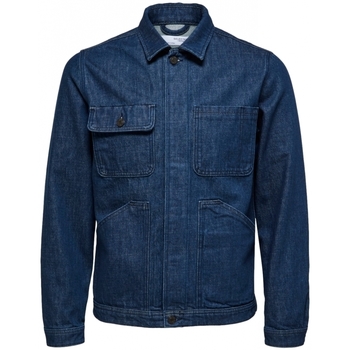 Abbigliamento Uomo Cappotti Selected Will Jacket - Dark Blue Denim Blu