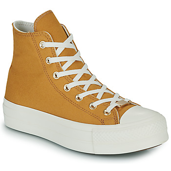 Scarpe Donna Sneakers alte Converse CHUCK TAYLOR ALL STAR LIFT HI Giallo / Bianco