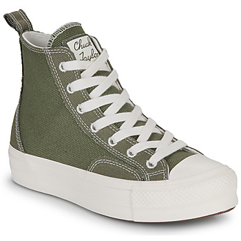 Scarpe Donna Sneakers alte Converse CHUCK TAYLOR ALL STAR LIFT-UTILITY/EGRET/EGRET Kaki / Bianco